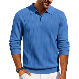 image:imageCOOFANDY Mens Knit Polo Long Sleeve Polos Sweater Causal Collared Golf Sweaters Fashion Business Dress PulloverBlue