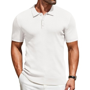 image:imageCOOFANDY Mens Knit Polo Shirts Short Sleeve Casual Textured Polo T Shirt Summer Ribbed Collared Golf ShirtsWhite