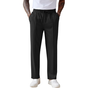 image:imageCOOFANDY Mens Knit Sweatpants Lightweight Open Bottom Casual Pants Drawstring Jogger Yoga Pants with PocketsBlack