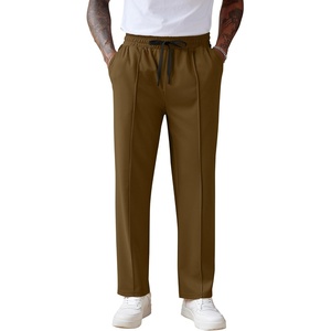 image:imageCOOFANDY Mens Knit Sweatpants Lightweight Open Bottom Casual Pants Drawstring Jogger Yoga Pants with PocketsBrown