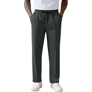 image:imageCOOFANDY Mens Knit Sweatpants Lightweight Open Bottom Casual Pants Drawstring Jogger Yoga Pants with PocketsDark Grey