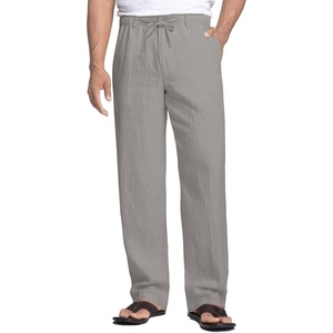 image:imageCOOFANDY Mens Linen Pants Casual Beach Summer Pant Elastic Waist Drawstring Lightweight TrousersGrey