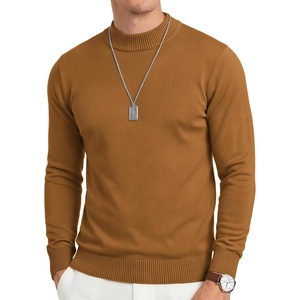 image:imageCOOFANDY Mens Mock Turtleneck Ribbed Knit Pullover Sweater Casual Lightweight Slim fit Dress Sweater TeeTurmeric