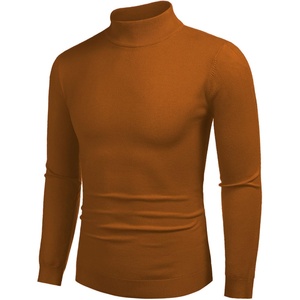 image:imageCOOFANDY Mens Mock Turtleneck Slim Fit Pullover Sweater Casual Basic Knitted Thermal SweatersLight Brown