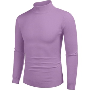image:imageCOOFANDY Mens Mock Turtleneck Slim Fit Pullover Sweater Casual Basic Knitted Thermal SweatersLilac