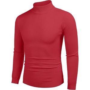 image:imageCOOFANDY Mens Mock Turtleneck Slim Fit Pullover Sweater Casual Basic Knitted Thermal SweatersRed