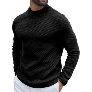 image:imageCOOFANDY Mens Mock Turtleneck Sweater Long Sleeve Knitted Slim Fit Casual Half Neck Pullover SweatersBlack