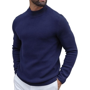 image:imageCOOFANDY Mens Mock Turtleneck Sweater Long Sleeve Knitted Slim Fit Casual Half Neck Pullover SweatersBlue Purple