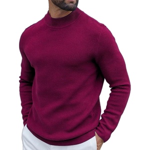 image:imageCOOFANDY Mens Mock Turtleneck Sweater Long Sleeve Knitted Slim Fit Casual Half Neck Pullover SweatersDark Red