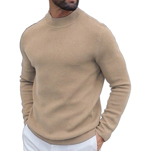 image:imageCOOFANDY Mens Mock Turtleneck Sweater Long Sleeve Knitted Slim Fit Casual Half Neck Pullover SweatersKhaki