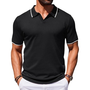 image:imageCOOFANDY Mens Polo Shirts Short Sleeve Casual Knit Polo Shirt Vintage Golf T Shirts Old Money TopsBlack