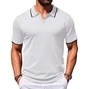 image:imageCOOFANDY Mens Polo Shirts Short Sleeve Casual Knit Polo Shirt Vintage Golf T Shirts Old Money TopsWhite