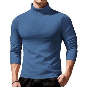 image:imageCOOFANDY Mens Slim Fit Turtleneck Sweater Long Sleeve Ribbed Turtle Neck Casual Lightweight Basic Pullover SweatersBlue
