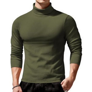 image:imageCOOFANDY Mens Slim Fit Turtleneck Sweater Long Sleeve Ribbed Turtle Neck Casual Lightweight Basic Pullover SweatersDark Army Green