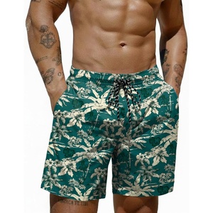 image:imageCOOFANDY Mens Swim Trunks 7 inch Bathing Suit with Mesh Liner Swim Shorts Board Short SwimsuitBlue Green Coconut Tree