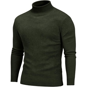 image:imageCOOFANDY Mens Turtleneck Sweater Long Sleeve Casual Ribbed Knitted High Neck Pullover SweatersArmy Green