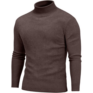image:imageCOOFANDY Mens Turtleneck Sweater Long Sleeve Casual Ribbed Knitted High Neck Pullover SweatersBrown