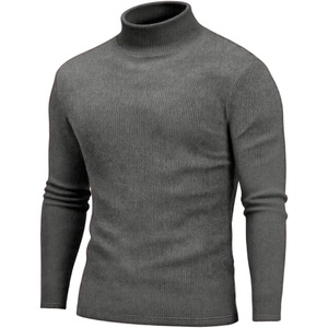 image:imageCOOFANDY Mens Turtleneck Sweater Long Sleeve Casual Ribbed Knitted High Neck Pullover SweatersDark Grey
