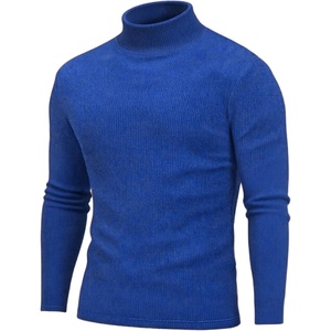 image:imageCOOFANDY Mens Turtleneck Sweater Long Sleeve Casual Ribbed Knitted High Neck Pullover SweatersLake Blue