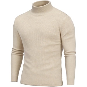 image:imageCOOFANDY Mens Turtleneck Sweater Long Sleeve Casual Ribbed Knitted High Neck Pullover SweatersLight Brown