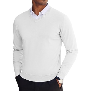 image:imageCOOFANDY Mens V Neck Sweater Lightweight Knitted Pullover SweatersWhite
