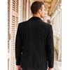 image:imageCOOFADNY Mens Casual Corduroy Blazer Classic Fit Two Button Sport Coat Fashion Notch Lapel Blazer JacketBlack