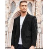 image:imageCOOFADNY Mens Casual Corduroy Blazer Classic Fit Two Button Sport Coat Fashion Notch Lapel Blazer JacketBlack