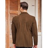 image:imageCOOFADNY Mens Casual Corduroy Blazer Classic Fit Two Button Sport Coat Fashion Notch Lapel Blazer JacketBrown