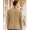 image:imageCOOFADNY Mens Casual Corduroy Blazer Classic Fit Two Button Sport Coat Fashion Notch Lapel Blazer JacketCoffee