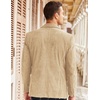 image:imageCOOFADNY Mens Casual Corduroy Blazer Classic Fit Two Button Sport Coat Fashion Notch Lapel Blazer JacketKhaki