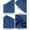 image:imageCOOFANDY Men Linen Blend Shorts Casual Drawstring Shorts Lightweight Summer Beach Short for Lounge Vacation TravelDark Blue