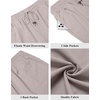 image:imageCOOFANDY Men Linen Blend Shorts Casual Drawstring Shorts Lightweight Summer Beach Short for Lounge Vacation TravelLight Gray