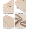 image:imageCOOFANDY Men Linen Blend Shorts Casual Drawstring Shorts Lightweight Summer Beach Short for Lounge Vacation TravelLight Khaki
