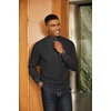 image:imageCOOFANDY Men Quarter Zip Pullover Long Sleeve Quilted Sweatshirt Waffle Casual Collared Sweatshirts Mock Neck Winter PoloBlack
