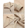 image:imageCOOFANDY Men Quarter Zip Pullover Long Sleeve Quilted Sweatshirt Waffle Casual Collared Sweatshirts Mock Neck Winter PoloKhaki