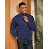 image:imageCOOFANDY Men Quarter Zip Pullover Long Sleeve Quilted Sweatshirt Waffle Casual Collared Sweatshirts Mock Neck Winter PoloNavy Blue