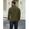 image:imageCOOFANDY Men Quarter Zip Up Pullover Lightweight Mock Neck Sweatshirt Casual Active Long Sleeve Polo ShirtArmy Green