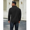 image:imageCOOFANDY Men Quarter Zip Up Pullover Lightweight Mock Neck Sweatshirt Casual Active Long Sleeve Polo ShirtBlack