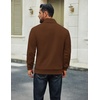 image:imageCOOFANDY Men Quarter Zip Up Pullover Lightweight Mock Neck Sweatshirt Casual Active Long Sleeve Polo ShirtBrown