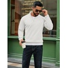 image:imageCOOFANDY Men Quarter Zip Up Pullover Lightweight Mock Neck Sweatshirt Casual Active Long Sleeve Polo ShirtWhite