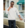 image:imageCOOFANDY Men Quarter Zip Up Pullover Lightweight Mock Neck Sweatshirt Casual Active Long Sleeve Polo ShirtWhite