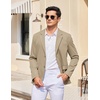 image:imageCOOFANDY Men Two Button Lounge Blazer Stylish Relaxed Fit Sport Coat Suit Jacket Dark Khaki XXLarge