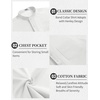 image:imageCOOFANDY Mens 2 Pieces Cotton Linen Set Casual Short Sleeve Henley Shirts Beach Yoga Pants Summer OutfitsAll White