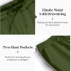 image:imageCOOFANDY Mens 2 Pieces Cotton Linen Set Casual Short Sleeve Henley Shirts Beach Yoga Pants Summer OutfitsArmy Green