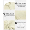 image:imageCOOFANDY Mens 2 Pieces Cotton Linen Set Casual Short Sleeve Henley Shirts Beach Yoga Pants Summer OutfitsBeige