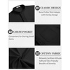 image:imageCOOFANDY Mens 2 Pieces Cotton Linen Set Casual Short Sleeve Henley Shirts Beach Yoga Pants Summer OutfitsBlack