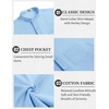 image:imageCOOFANDY Mens 2 Pieces Cotton Linen Set Casual Short Sleeve Henley Shirts Beach Yoga Pants Summer OutfitsBlue