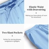 image:imageCOOFANDY Mens 2 Pieces Cotton Linen Set Casual Short Sleeve Henley Shirts Beach Yoga Pants Summer OutfitsBlue