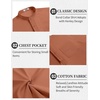 image:imageCOOFANDY Mens 2 Pieces Cotton Linen Set Casual Short Sleeve Henley Shirts Beach Yoga Pants Summer OutfitsCaramel