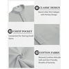 image:imageCOOFANDY Mens 2 Pieces Cotton Linen Set Casual Short Sleeve Henley Shirts Beach Yoga Pants Summer OutfitsGrey